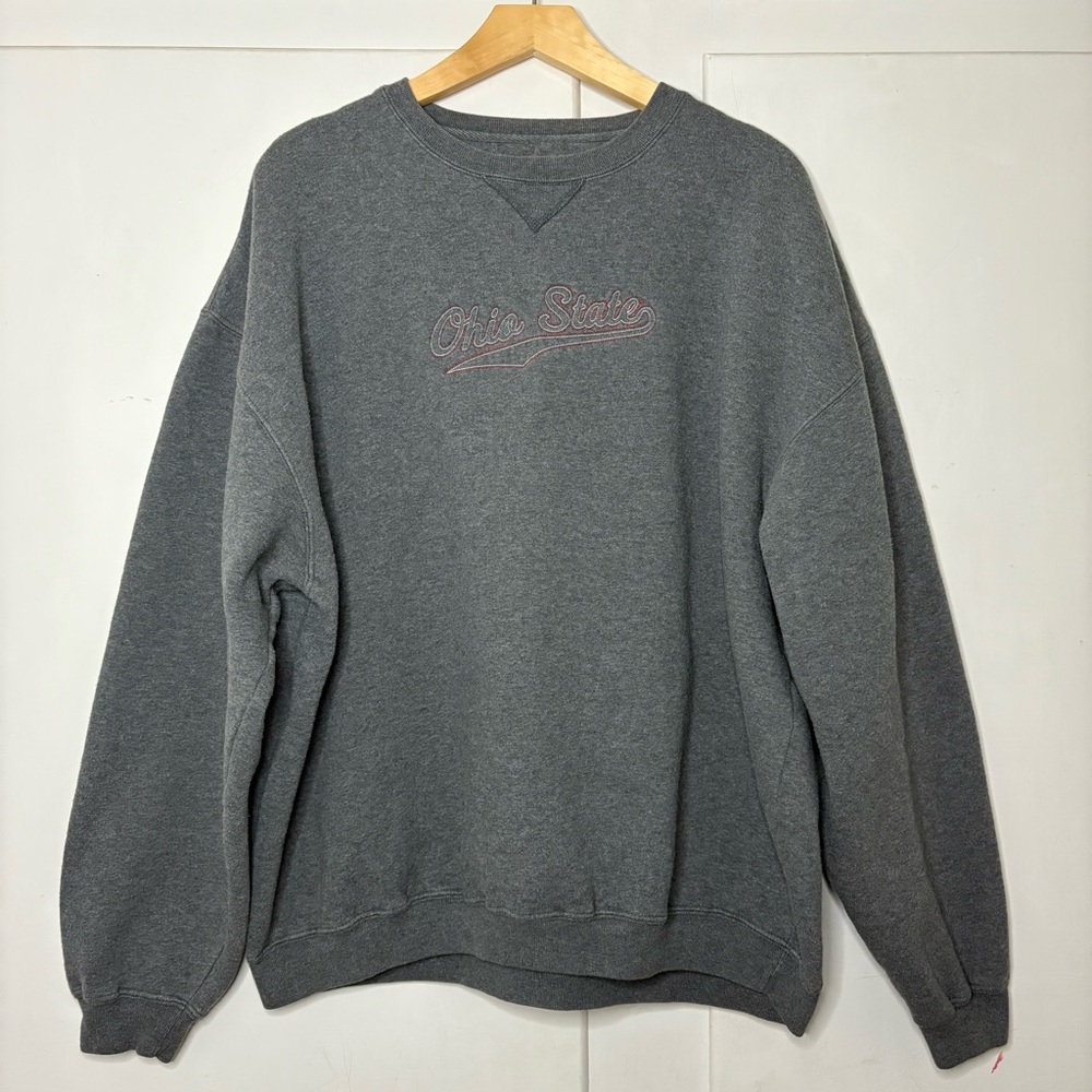 Vintage Y2K Gear Sports Gray Embroidered Ohio State Crewneck Size XL